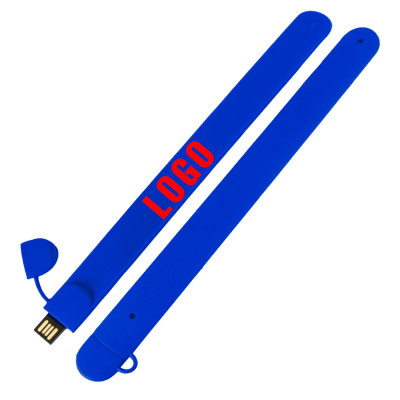 Силиконовый USB флеш-накопитель Браслет, 16ГБ, фиолетовый цвет