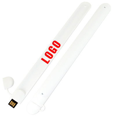Силиконовый USB флеш-накопитель Браслет, 32ГБ, розовый цвет
