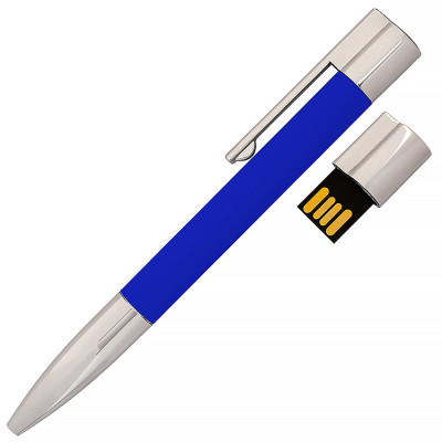 USB флеш-накопитель Ручка, 16ГБ, синий цвет