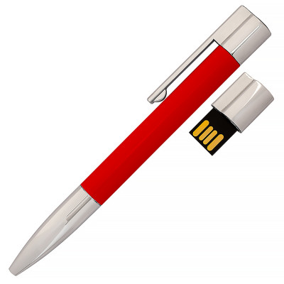 USB флеш-накопитель Ручка, 16ГБ, красный цвет