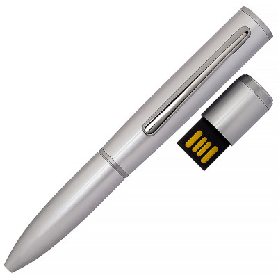USB флеш-накопитель Ручка, 16ГБ, серебристый цвет