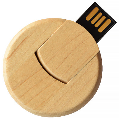 Деревянный USB флеш-накопитель, 4ГБ, бежевый цвет