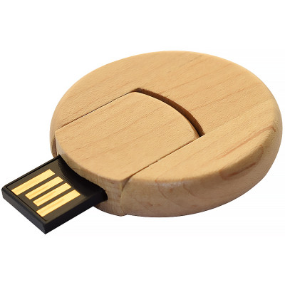 Деревянный USB флеш-накопитель, 64ГБ, бежевый цвет