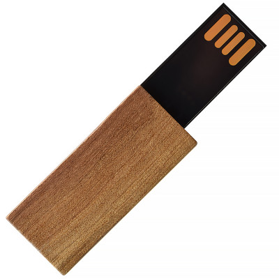Деревянный USB флеш-накопитель, 64ГБ, коричневый цвет