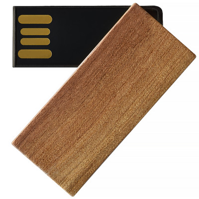Деревянный USB флеш-накопитель, 64ГБ, коричневый цвет