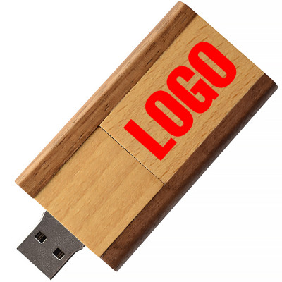 Деревянный USB флеш-накопитель, 4ГБ, коричневый цвет