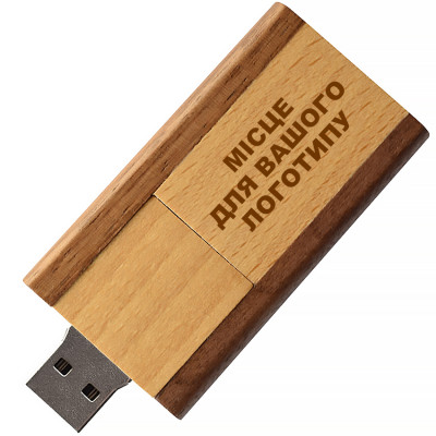 Деревянный USB флеш-накопитель, 8ГБ, коричневый цвет