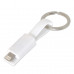 Универсальный USB кабель 2 в 1: USB-Lightning-MicroUSB, 11 см, белый цвет