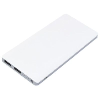 Power Bank (повербанк) под нанесение Вашего лого, 7500 mAh, белый цвет