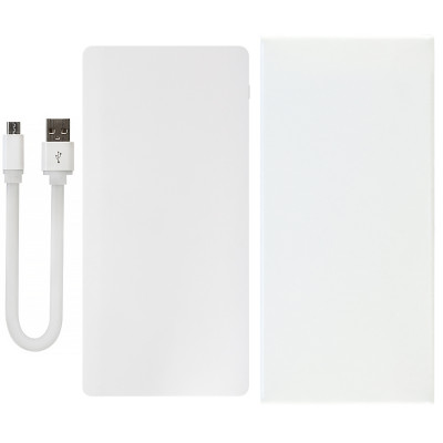 Power Bank (повербанк) под нанесение Вашего лого, 7500 mAh, белый цвет