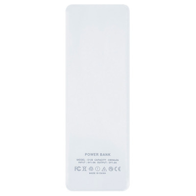 Power Bank (повербанк) под нанесение Вашего лого, 2300 mAh, белый цвет