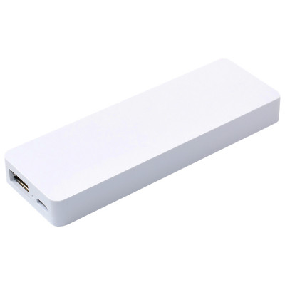 Power Bank (повербанк) под нанесение Вашего лого, 2300 mAh, белый цвет