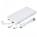 Power Bank (повербанк) под нанесение Вашего лого, 10000 mAh, белый цвет