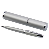 Ручка металева в тубусі 'Mark' поворотна чорне чорнило