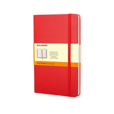 Блокнот CLASSIC тверда обкладинка, Large, лінія, 240 стор, red