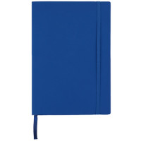 Блокнот діловий А5, 96 арк, лінія, обкладинка штучна шкіра, темно синій