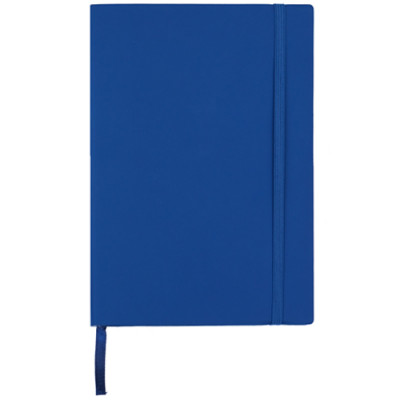 Блокнот деловой А5, 96 л, линия, обложка искусственная кожа, темно синий