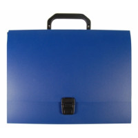 Портфель пластиковий A4 на застібці під нанесення, 1 відділення, синій