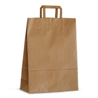 Крафт-пакет 32x13x42,5 коричневый с плоскими ручками