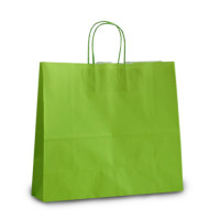 Крафт-пакет 32x13x28 светло-зеленый с витыми ручками