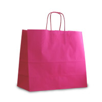 Крафт-пакет 32x13x28 малиновый с витыми ручками