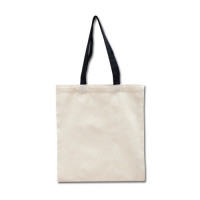 Эко-сумка из хлопка с черными ручками (38х40 см.), 240г/м2, ТМ "Эко-Торба"