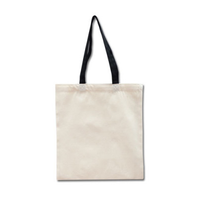 Эко-сумка из хлопка с черными ручками (38х40 см.), 240г/м2, ТМ "Эко-Торба"