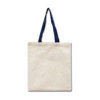 Эко-сумка из хлопка с синими ручками (38х40 см.), 240г/м2, ТМ "Эко-Торба"