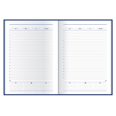 Щоденник недатований, А5, Carin, темно-синій