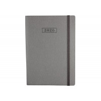 Щоденник датований 2026, CROSS, срібло, А5, м'яка обкладинка з гумкою