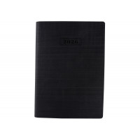 Щоденник датований 2026, STRIPE, чорний, А5, м'яка обкладинка