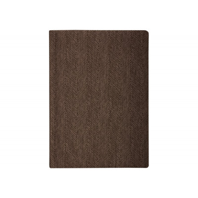 Щоденник недатований, Optima TWEED,  А5, кремовий блок, клітинка, коричневий, А5