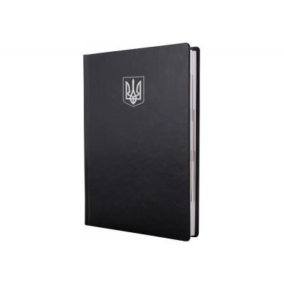 Щоденник датований 2026, NEBRASKA, чорний, тиснення "Герб", А5