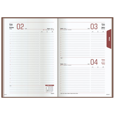 Щоденник датований 2026, NEBRASKA, темно-коричневий, тиснення "Герб", А5