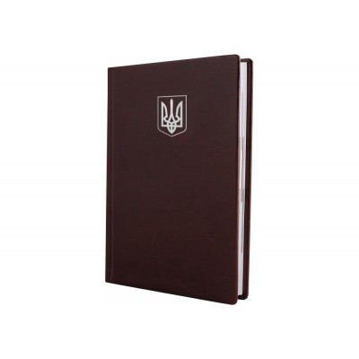 Щоденник датований 2026, NEBRASKA, темно-коричневий, тиснення "Герб", А5