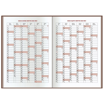 Щоденник датований 2026, NEBRASKA, червоний, тиснення "Герб", А5