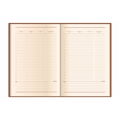 Щоденник недатований Cabinet, Ostrich, коричневий, А5