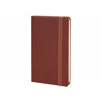 Діловий записник А5, Vivella, тверда обкл. з гумкою, білий нелінований блок, коричневий