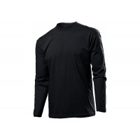 Футболка чоловіча длинный рукав ST 2500, розмір S, колір: чорний