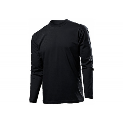 Футболка чоловіча длинный рукав ST 2500, розмір S, колір: чорний