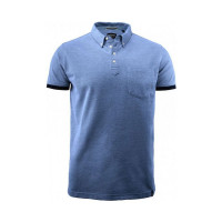 Мужское поло Larkford, воротник Oxford, карман, 250 г/м.кв.100% хлопок Compact