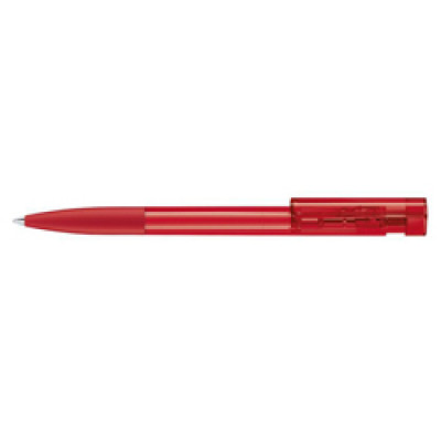 Ручка шариковая Liberty Clear SG пластик, красный 186