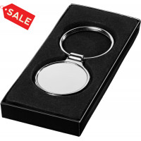 Брелок для ключів круглий, срібло