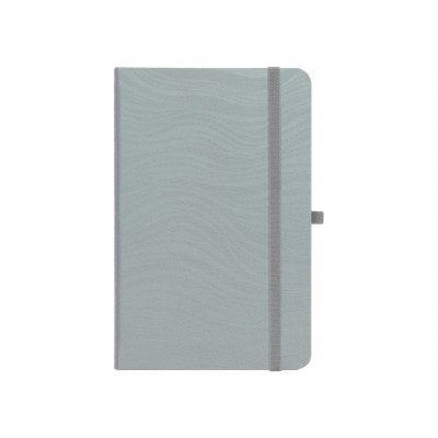 Деловая записная книжка SEA, А5, твердая обложка, резинка, белый блок линия, серый