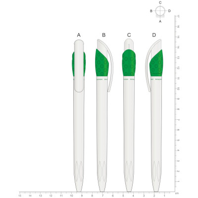ЕКО ручка БІОпластикова 'Golff Green' (Lecce Pen)