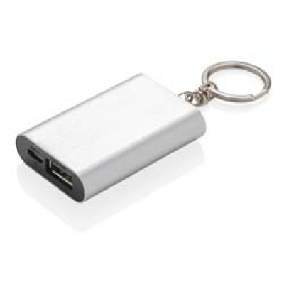 Брелок-зарядное устройство 1000mAh, серебро
