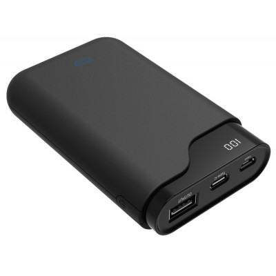 powerbank ERGO LI-U3 - 7500 mAh Li-ion +TYPE-C Rubber (Black)