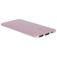 powerbank PURIDEA S4 6000mAh Li-Pol Rubber Pink & White