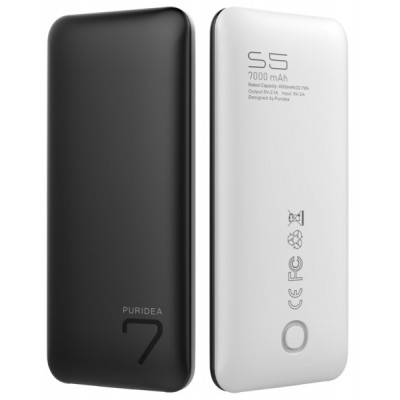 powerbank PURIDEA S5 7000mAh Li-Pol Rubber Black & White