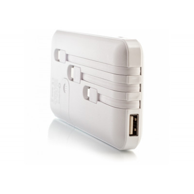 Мобільна батарея (Power Bank) Optima 4100, 10 000 mAh, 2*USB output, 5V 2.1A, колір білий